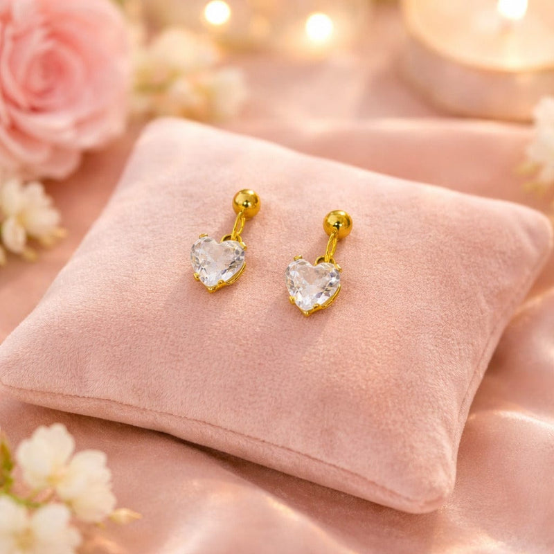 Aganya kreation Berrica-18k Gold Plated Stainless Steel Tarnish Free Waterproof Female Earrings