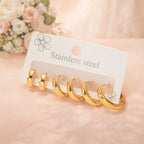 Aganya kreation Eseera Earrings 18k Gold Plated Stainless Steel Tarnish Free Waterproof Female Jewellery