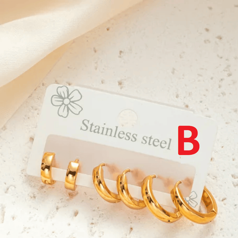 Aganya kreation Eseera Earrings 18k Gold Plated Stainless Steel Tarnish Free Waterproof Female Jewellery