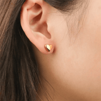 Aganya kreation Golden Love 18k Gold Plated Stainless Steel Tarnish Free Waterproof Female Earrings