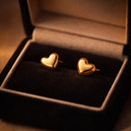 Aganya kreation Golden Love 18k Gold Plated Stainless Steel Tarnish Free Waterproof Female Earrings