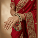 Aganya kreation Jadau Kundan Meenakari CZ Openable Bangles – Handmade Bridal Bangles