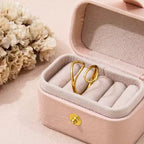 Aganya kreation Lakhin Ring 18k Gold Plated Stainless Steel Tarnish Free Waterproof Female Jewellery