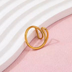 Aganya kreation Lakhin Ring 18k Gold Plated Stainless Steel Tarnish Free Waterproof Female Jewellery