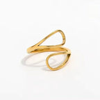 Aganya kreation Lakhin Ring 18k Gold Plated Stainless Steel Tarnish Free Waterproof Female Jewellery