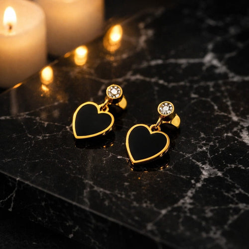 Aganya kreation Lovin -18k Gold Plated Stainless Steel Tarnish Free Waterproof Female Earrings