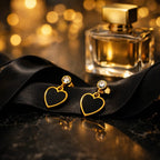 Aganya kreation Lovin -18k Gold Plated Stainless Steel Tarnish Free Waterproof Female Earrings