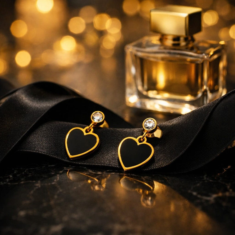 Aganya kreation Lovin -18k Gold Plated Stainless Steel Tarnish Free Waterproof Female Earrings