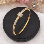 Aganya kreation Luxe Bracelet- 18k Gold Plated Stainless Steel Tarnish Free Waterproof Female Jewellery1