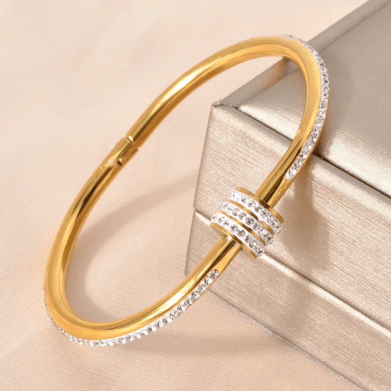 Aganya kreation Luxe Bracelet- 18k Gold Plated Stainless Steel Tarnish Free Waterproof Female Jewellery1