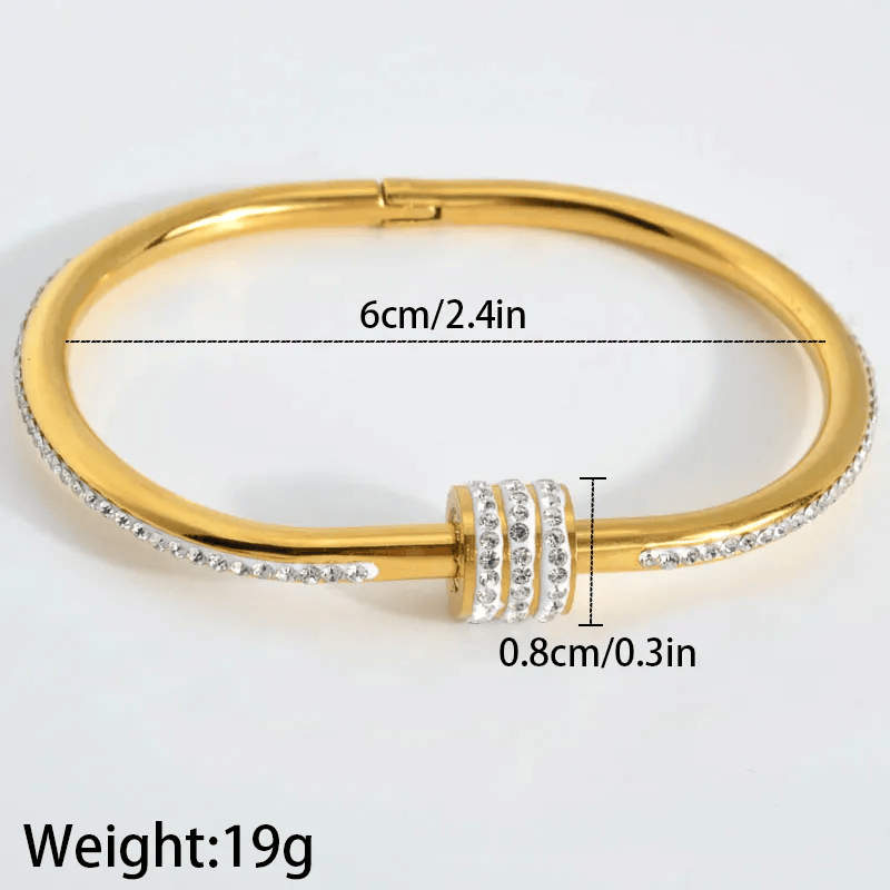 Aganya kreation Luxe Bracelet- 18k Gold Plated Stainless Steel Tarnish Free Waterproof Female Jewellery1