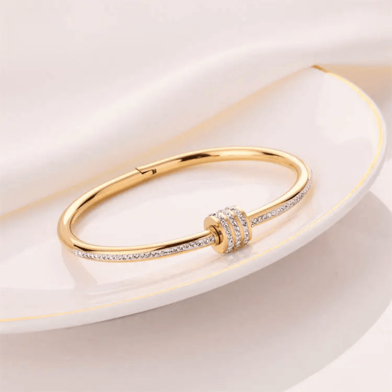Aganya kreation Luxe Bracelet- 18k Gold Plated Stainless Steel Tarnish Free Waterproof Female Jewellery1