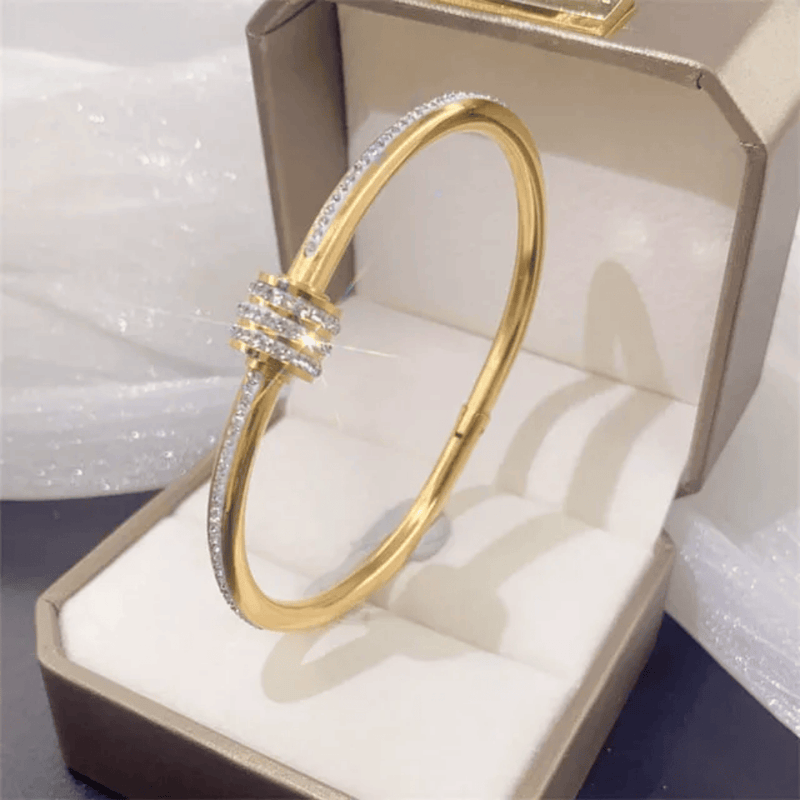 Aganya kreation Luxe Bracelet- 18k Gold Plated Stainless Steel Tarnish Free Waterproof Female Jewellery1