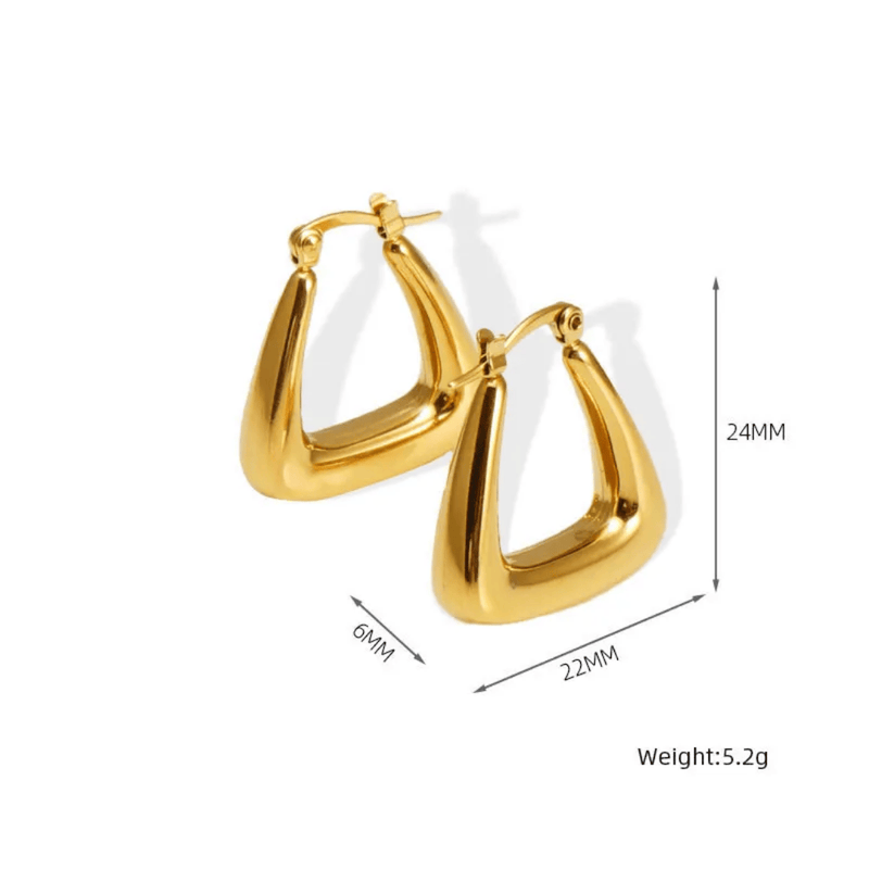 Aganya kreation Mabel Earrings 18k Gold Plated Stainless Steel Tarnish Free Waterproof Female Jewellery