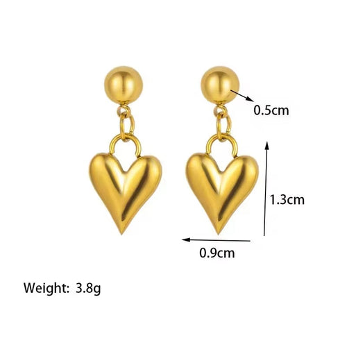 Aganya kreation Morning Earrings 18k Gold Plated Stainless Steel Tarnish Free Waterproof Female Jewellery