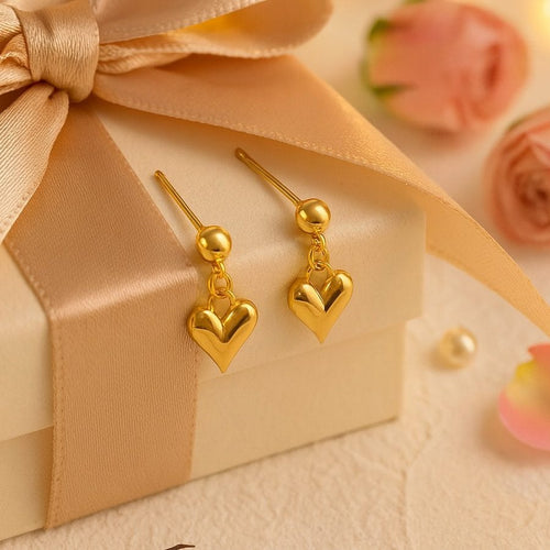 Aganya kreation Morning Earrings 18k Gold Plated Stainless Steel Tarnish Free Waterproof Female Jewellery