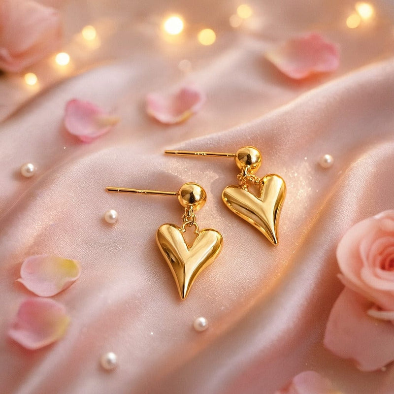 Aganya kreation Morning Earrings 18k Gold Plated Stainless Steel Tarnish Free Waterproof Female Jewellery