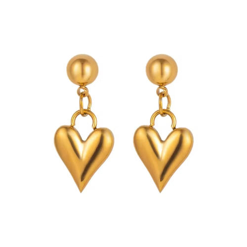 Aganya kreation Morning Earrings 18k Gold Plated Stainless Steel Tarnish Free Waterproof Female Jewellery