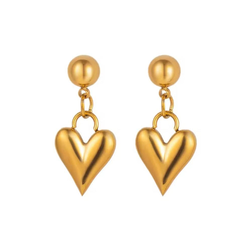 Aganya kreation Morning Earrings 18k Gold Plated Stainless Steel Tarnish Free Waterproof Female Jewellery