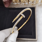 Aganya kreation Nail Bracelet 18k Gold Plated Stainless Steel Tarnish Free Waterproof Female Jewellery