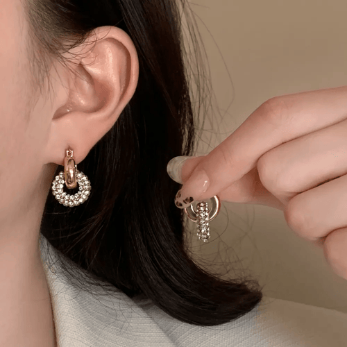 Aganya kreation Nayelle 18k Gold Plated Stainless Steel Tarnish Free Waterproof Female Earrings