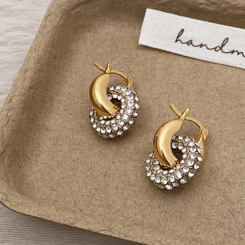 Aganya kreation Nayelle 18k Gold Plated Stainless Steel Tarnish Free Waterproof Female Earrings