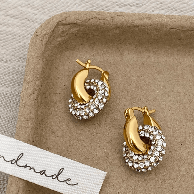 Aganya kreation Nayelle 18k Gold Plated Stainless Steel Tarnish Free Waterproof Female Earrings