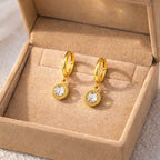 Aganya kreation Nebula -18k Gold Plated Stainless Steel Tarnish Free Waterproof Female Earrings