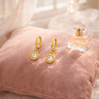 Aganya kreation Nebula -18k Gold Plated Stainless Steel Tarnish Free Waterproof Female Earrings