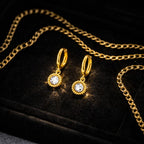 Aganya kreation Nebula -18k Gold Plated Stainless Steel Tarnish Free Waterproof Female Earrings