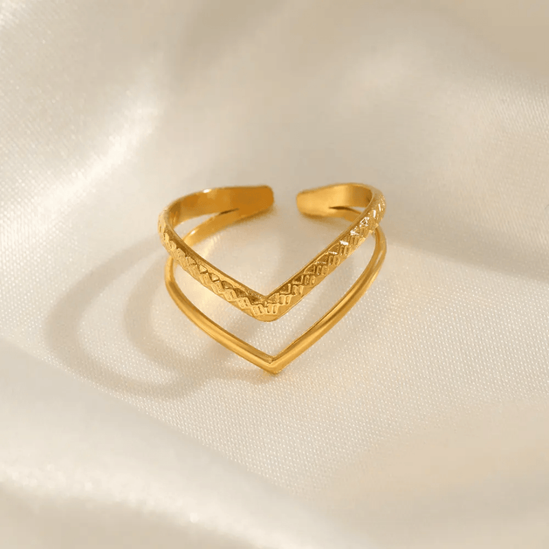 Aganya kreation Rings Beyone 18k Gold Plated ring stainless steel anti tarnish ring