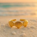 Aganya kreation Rings Crown 18k stainless steel Gold Plated anti tarnish ring
