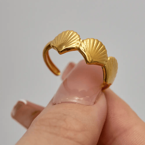 Aganya kreation Rings Crown 18k stainless steel Gold Plated anti tarnish ring