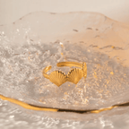 Aganya kreation Rings Crown 18k stainless steel Gold Plated anti tarnish ring