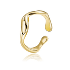 Aganya kreation Rings Curvy 18k Gold Plated Anti Tarnish ring