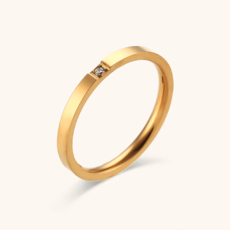 Aganya kreation Rings Freya Ring-18k Gold Plated Stainless Steel Anti Tarnish Waterproof