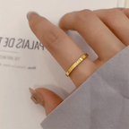 Aganya kreation Rings Freya Ring-18k Gold Plated Stainless Steel Anti Tarnish Waterproof