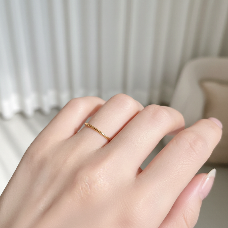Aganya kreation Rings Kaellora 18k Gold Plated Stainless Steel Tarnish Free Waterproof Female Ring