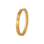 Aganya kreation Rings Nayelle18k Gold Plated Stainless Steel Tarnish Free Waterproof Female Ring
