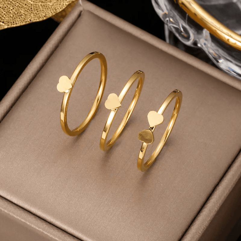 Aganya kreation Rings Veloura 18k Gold Plated stainless steel anti tarnish ring
