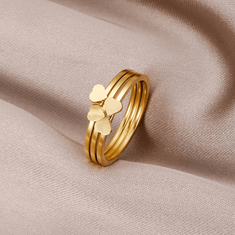 Aganya kreation Rings Veloura 18k Gold Plated stainless steel anti tarnish ring