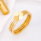 Aganya kreation Rings Veloura 18k Gold Plated stainless steel anti tarnish ring