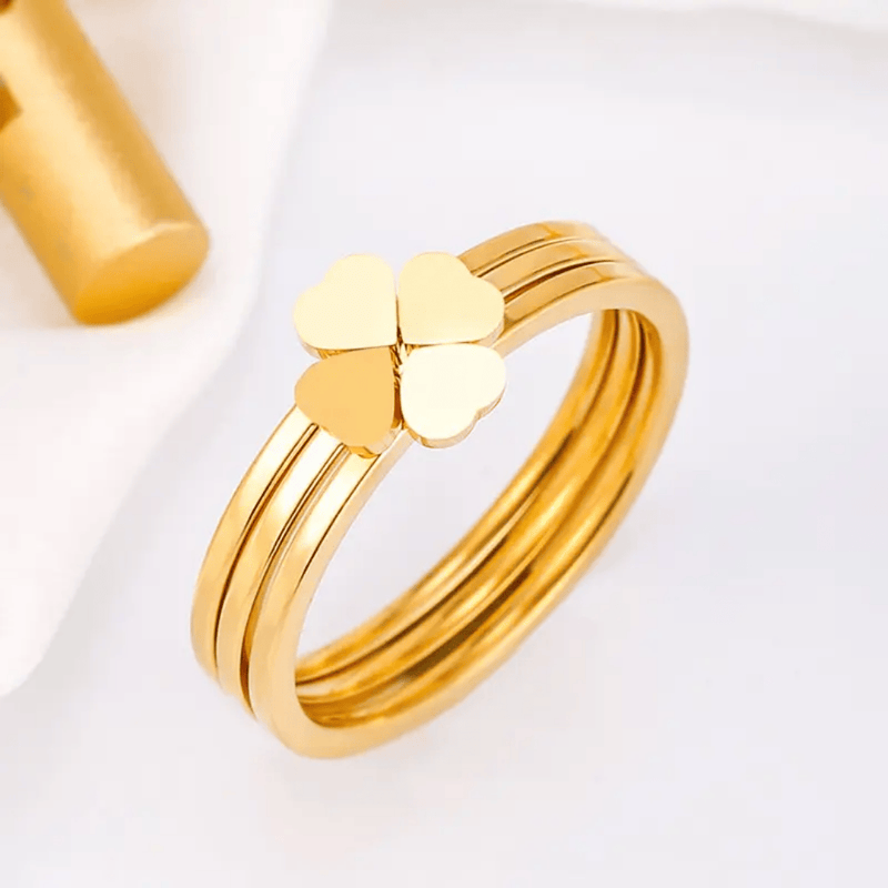 Aganya kreation Rings Veloura 18k Gold Plated stainless steel anti tarnish ring