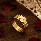 Aganya kreation Rings Veloura 18k Gold Plated stainless steel anti tarnish ring