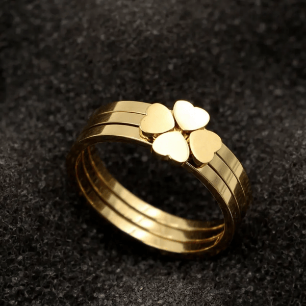 Aganya kreation Rings Veloura 18k Gold Plated stainless steel anti tarnish ring