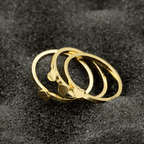 Aganya kreation Rings Veloura 18k Gold Plated stainless steel anti tarnish ring