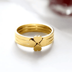 Aganya kreation Rings Veloura 18k Gold Plated stainless steel anti tarnish ring
