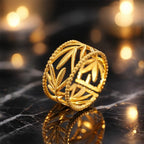 Aganya kreation Roger Ring 18k Gold Plated Stainless Steel Tarnish Free