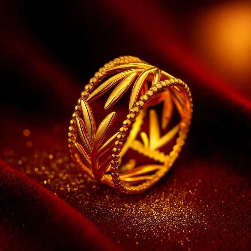 Aganya kreation Roger Ring 18k Gold Plated Stainless Steel Tarnish Free