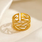 Aganya kreation Roger Ring 18k Gold Plated Stainless Steel Tarnish Free